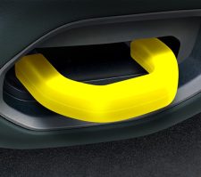yellow Dodge Ram 1500 tow hooks